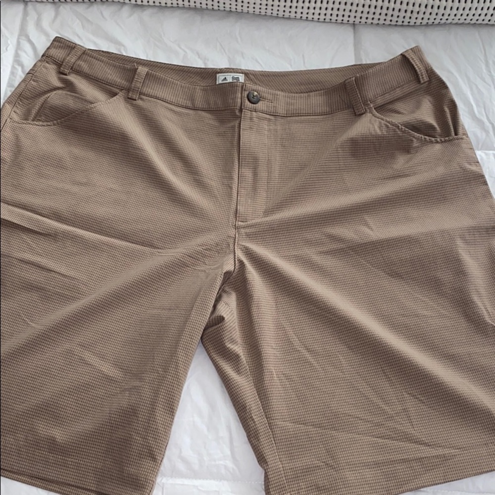 Adidas checkered golf shorts